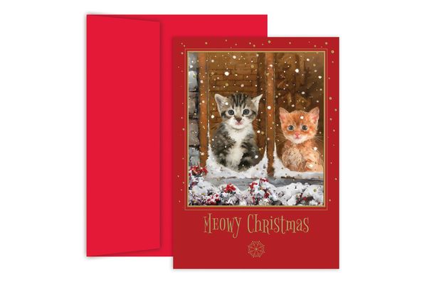 Masterpiece Studios Holiday Collection Boxed Cards, Meowy Christmas
