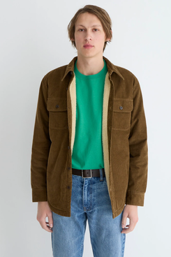 J.Crew Sherpa-Lined Corduroy Shirt-Jacket