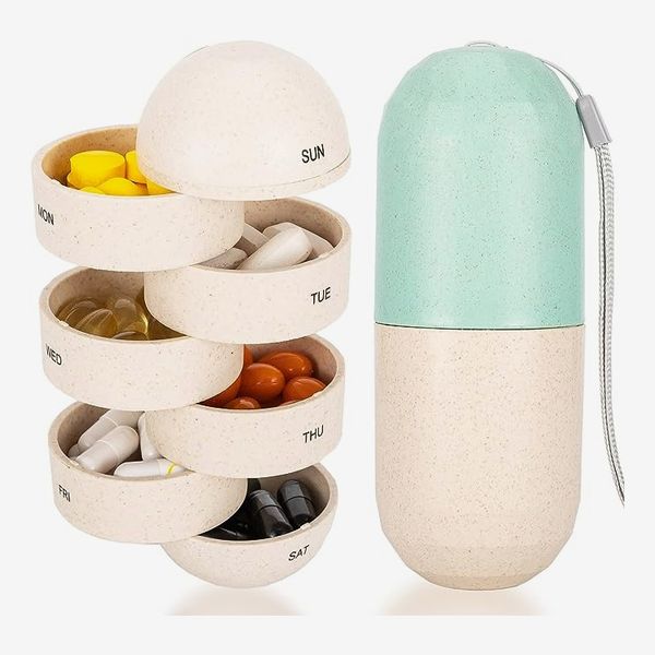 Amazon.com: GOPILLABLE Pill Box Pill CASE for Pocket OR Purse Decorative  Starfish Design Pill Organizer for Travel Small Pill Box/Pill case : Health  & Household