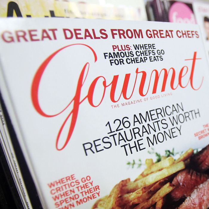 Gourmet magazine.