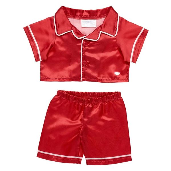 Build-a-Bear Red Satin PJs Set
