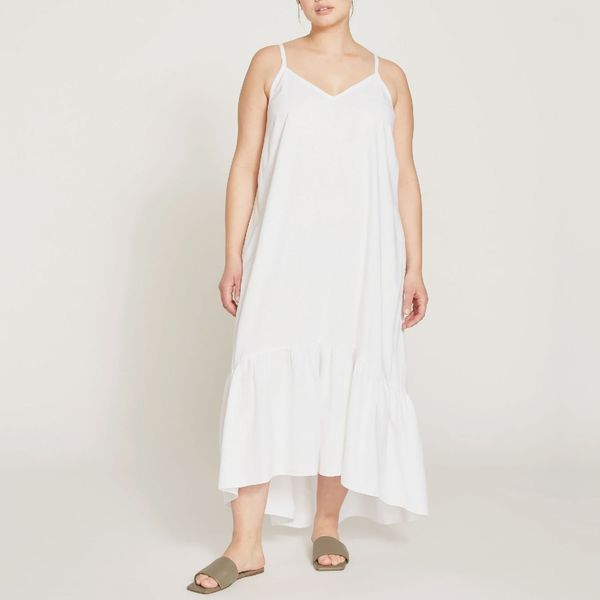 Universal Standard Float on Flutter Hem Linen Dress