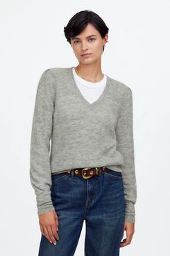 Madewell Alpaca-Blend Deep V-Neck Sweater