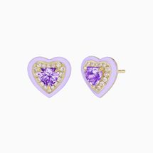 Emily P. Wheeler Enamel Heart Studs - LA Fire Relief