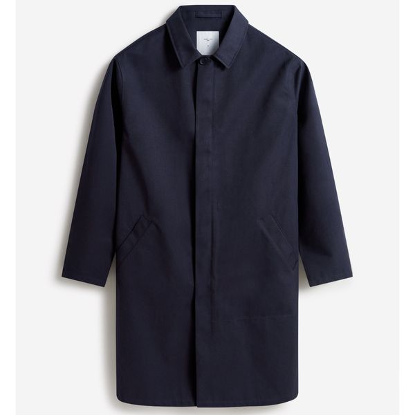 Percival Navy Greyson Long Trench Coat