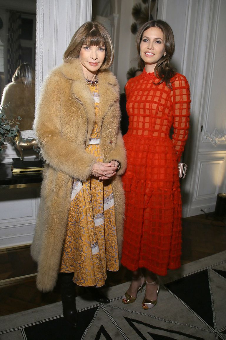 Anna Wintour and Karl Lagerfeld arriving at the Louis Vuitton art museum  inauguration, a week before its official opening to the public, on October  20, 2014 in Paris, France. Photo by ABACAPRESS.COM