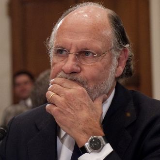 Jon Corzine, former CEO of MF Global, testifies before the House Agriculture Committee about the bankruptcy of MF Global.