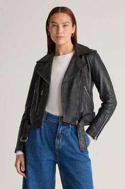 Quince 100% Leather Motorcycle Jacket