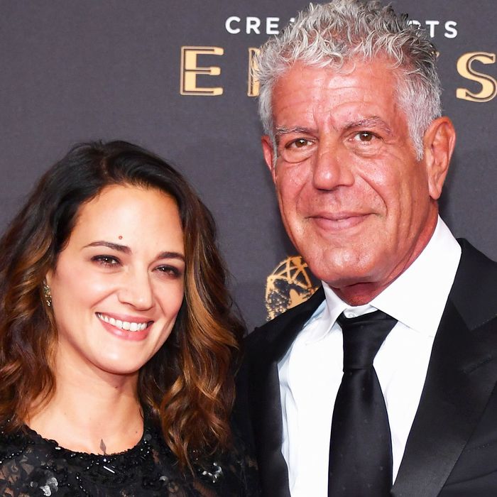 Asia Argento and Anthony Bourdain.