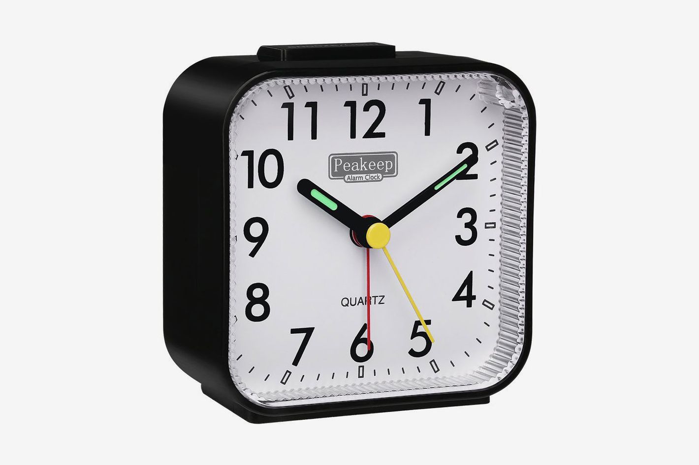 Travel Alarm Clock Model S White Alarm Clock Snooze Light Small Clock//With Battery