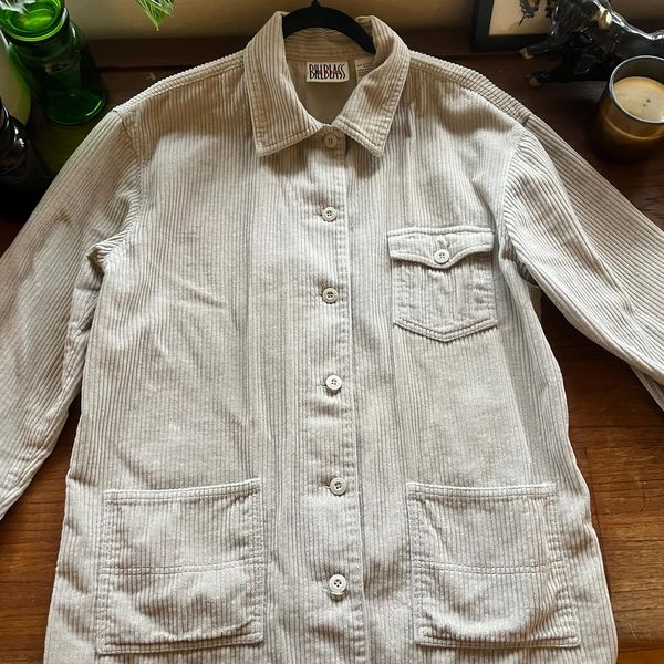 Vintage Bill Blass cream corduroy work jacket