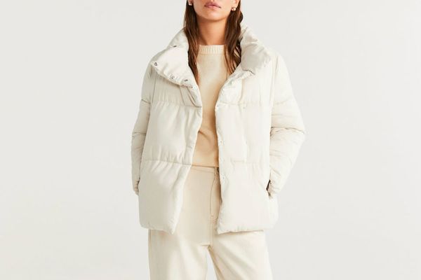 white short puffer jacket