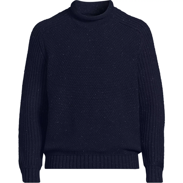 Lands’ End Men’s Long Sleeve Roll Neck Sweater