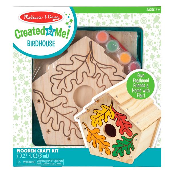 Melissa & Doug Created by Me! Birdhouse Build-Your-Own Wooden Craft Kit