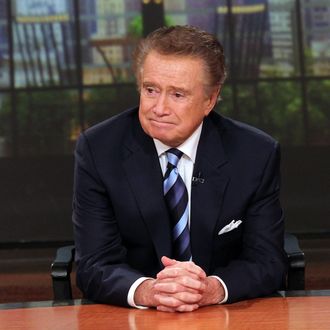 Regis Philbin attends a press conference on his departure from 