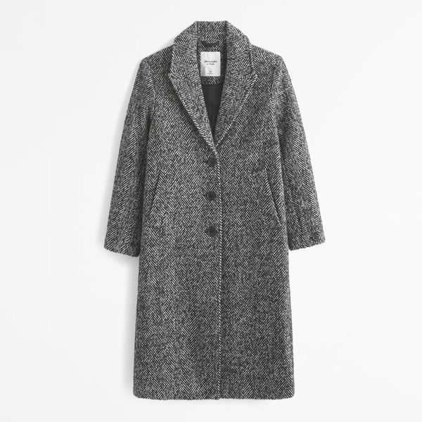 Abercrombie & Fitch Wool-Blend Tailored Topcoat