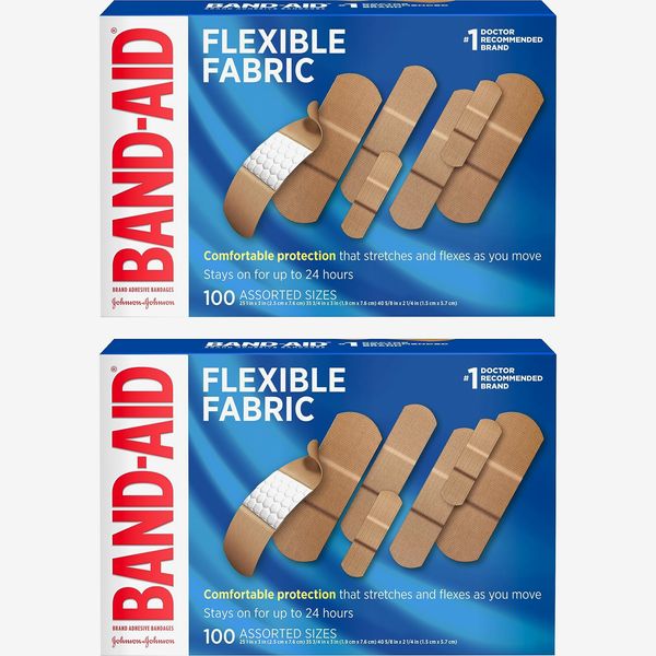 Band-Aid Flexible Fabric Adhesive Bandages, 100 Count - 2 Pack