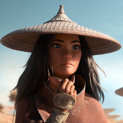 Raya (voiced by Kelly Marie Tran) in Disney's Raya and the Last Dragon