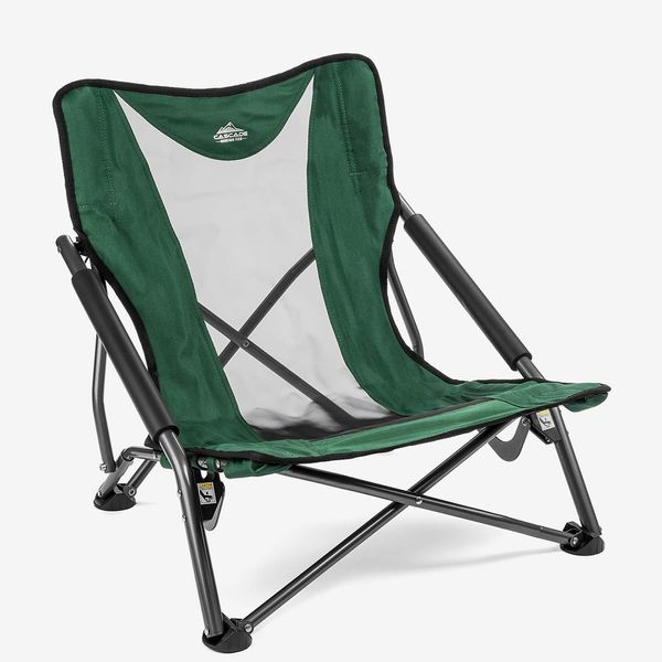 Cascade Mountain Tech Compact Low-Profile Outdoor Folding Camp Chair With Carry Case