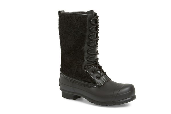 Hunter Genuine Shearling Waterproof Lace Up Boot