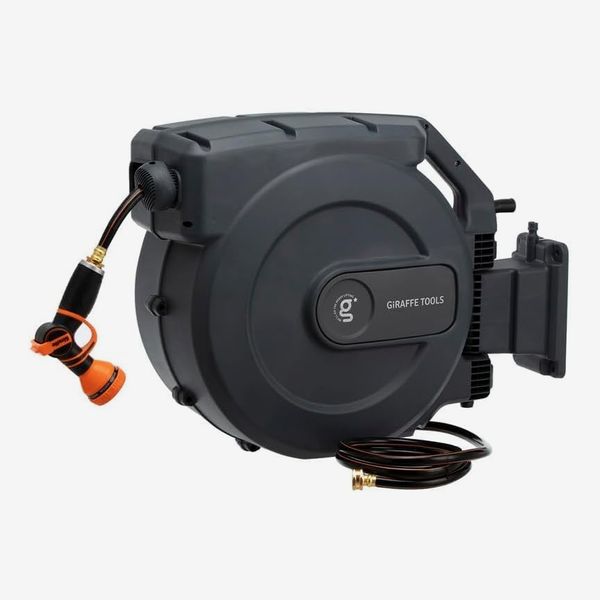 Giraffe Tools Retractable Garden Hose Reel, 115 feet, 5/8 inch