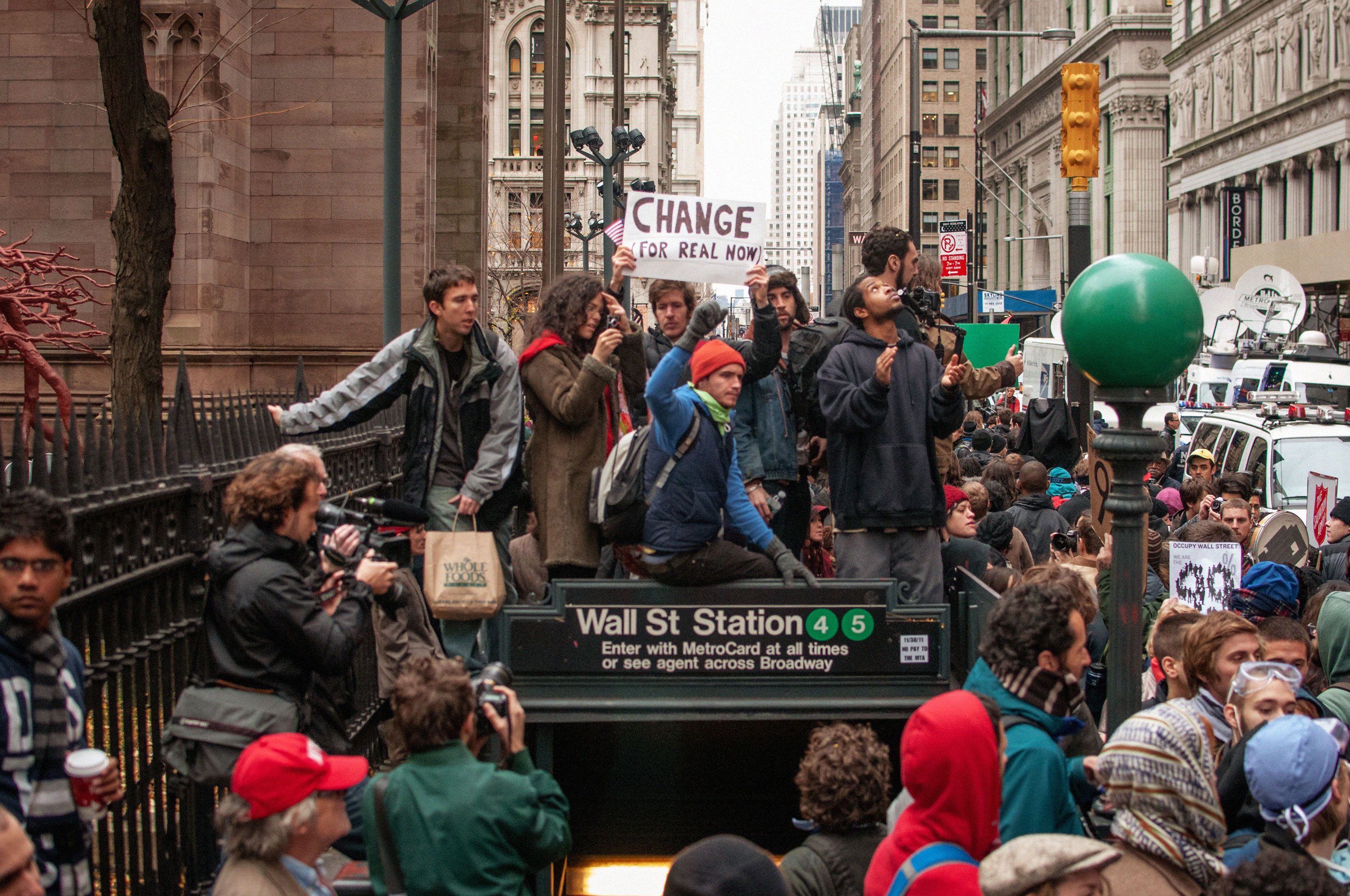 Occupy Wall Street rises up for Bernie Sanders