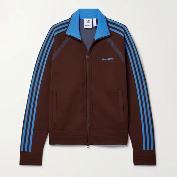 Adidas Originals + Wales Bonner chaqueta deportiva de punto elástico reciclado con ribetes de malla