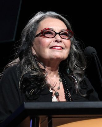 BEVERLY HILLS, CA - JULY 27: Comedian Roseanne Barr speaks during the History and Lifetime portion of the 2011 Summer TCA Tour at the Beverly Hilton on July 27, 2011 in Beverly Hills, California. (Photo by Frederick M. Brown/Getty Images)