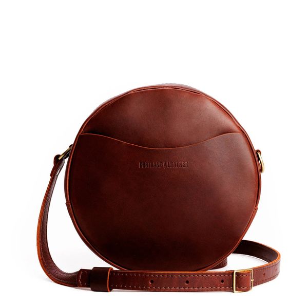 Portland Leather Circle Cross-body - Large