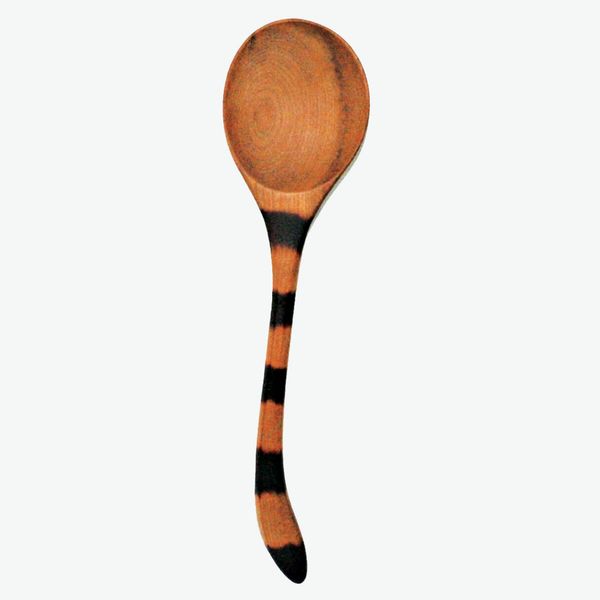 Log House Cat Tails Serving Spoon