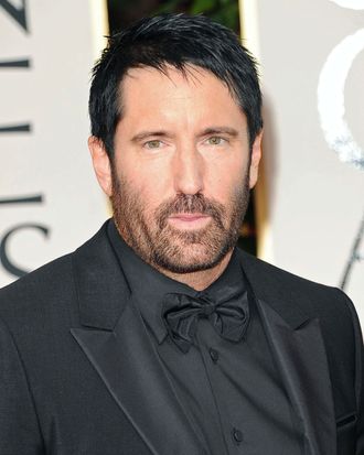 Composer Trent Reznor arrives at the 69th Annual Golden Globe Awards held at the Beverly Hilton Hotel on January 15, 2012 in Beverly Hills, California.