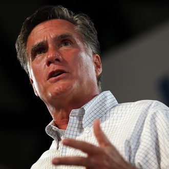 APOPKA, FL - OCTOBER 06: Republican presidential candidate, former Massachusetts Gov. Mitt Romney speaks during a campaign rally on October 6, 2012 in Apopka, Florida. Mitt Romney is campaigning in Florida after a visit to the state of Virginia yesterday. (Photo by Justin Sullivan/Getty Images)