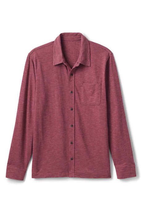 Men's Robelli Contrast Button-Down Collar Long Sleeve Cotton Long Shirt 