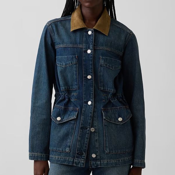 Gap Cinched-Waist Denim Chore Jacket