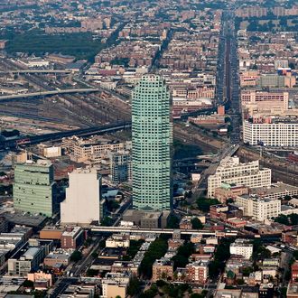 The Citigroup (Citi) office tower stands in the Long Island City (LIC) section of Queens