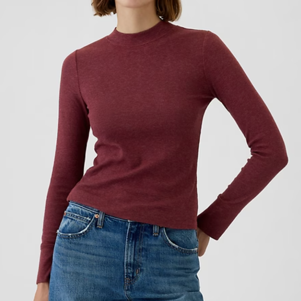 Gap Essential Rib Mockneck T-Shirt