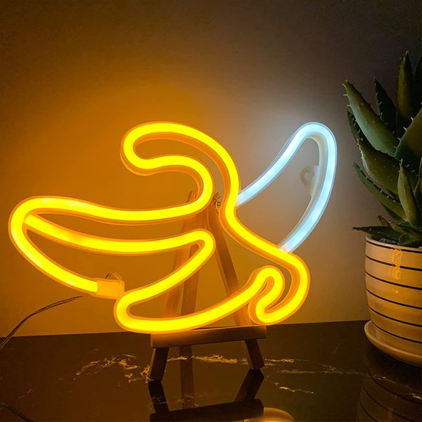 ENUOLI Neon LED Banana Sign Wall Light