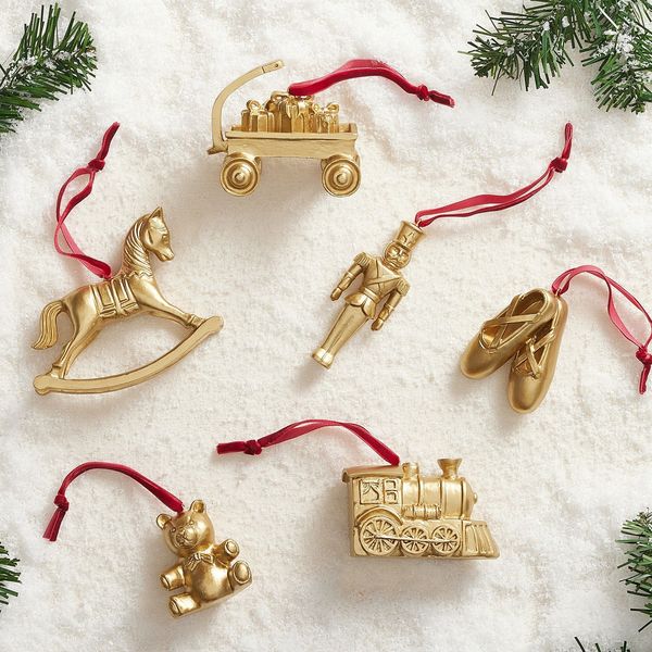 Pottery Barn Kids Chris Loves Julia Vintage Toy Ornaments, Set of 6