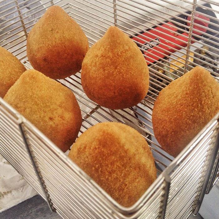 Bertolazzi's coxinhas, fresh from the fryer.
