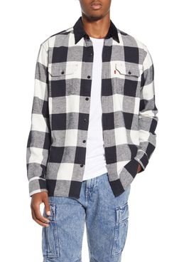 Levi's x Justin Timberlake Regular Fit Button-Up Plaid Flannel Worker Shirt
