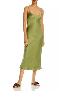 Line & Dot Dolly Satin Midi Dress