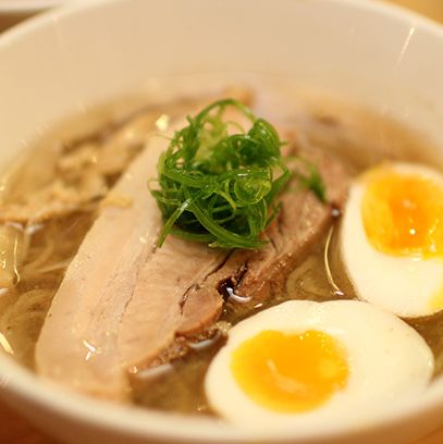Rye noodle, pork belly, egg, hosaki menma