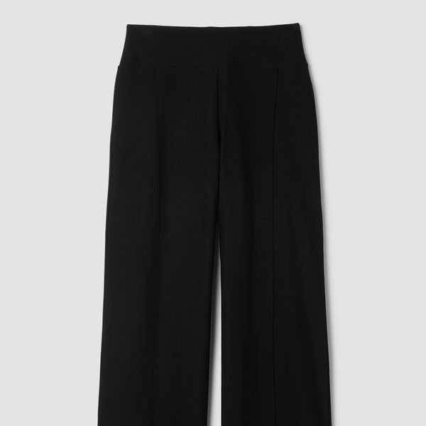 Eileen Fisher Washable Stretch Crepe Pintuck Wide Pant