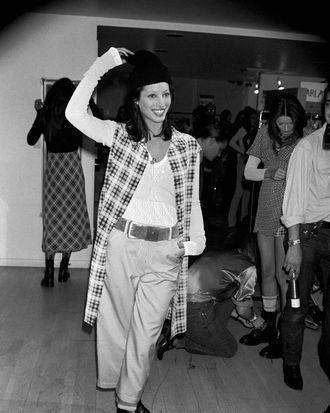 Christy Turlington on the Perry Ellis runway in 1992.