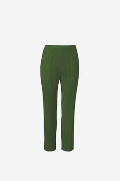 Issey Miyake Pleats Please plissé cropped trousers