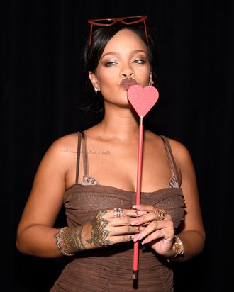 Rihanna Rules The Day At Lingerie Runway Show With Gigi & Bella Hadid