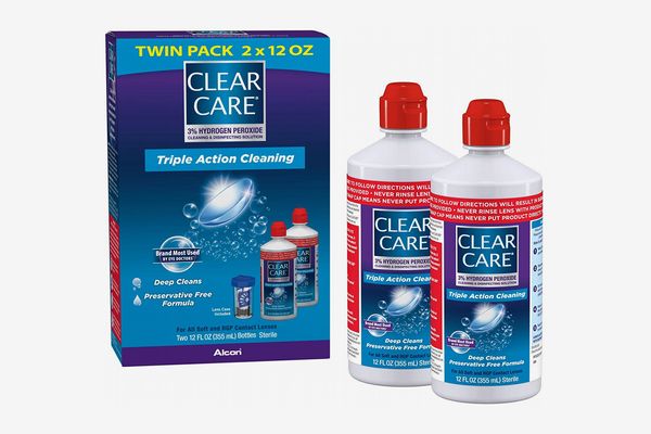 Clear Care Cleaning & Disinfecting Solution with Lens Case, Twin Pack