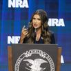 South Dakota Governor Kristi Noem speaks to guests at the