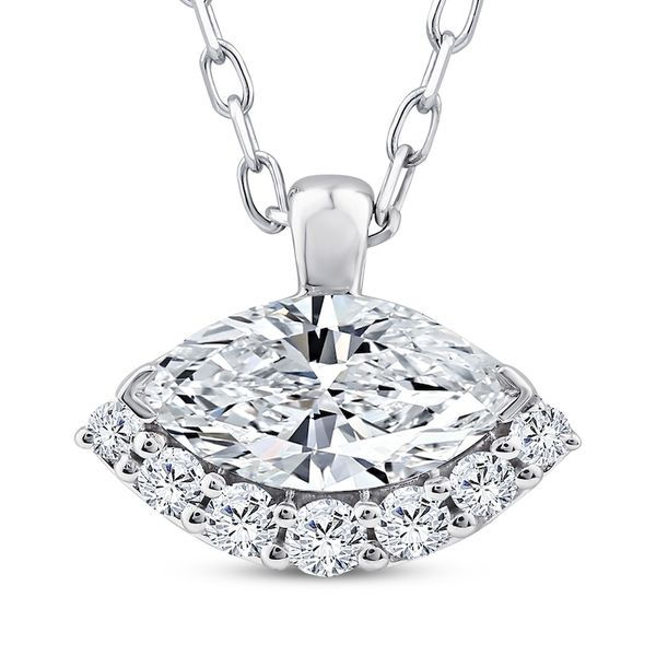 Kay Lab-Grown Diamonds Marquise-Cut Necklace 1/2 ct tw 10K White Gold 18