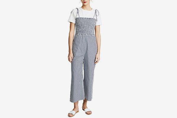 English Factory Sleeveless Smocked Jumpsuit